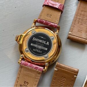 Shinola Watch Pink Leather Strap (pink strap only, watch not included )